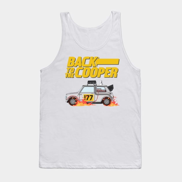 Back To The Cooper Classic Time Machine Mini Tank Top by Print Cartel